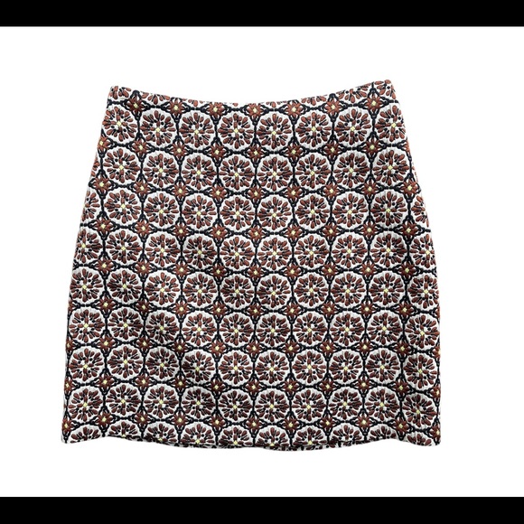 Mosaic Tapestry Textured Shimmer Fully Lined Mini Pencil Skirt Size 6 - Picture 2 of 8